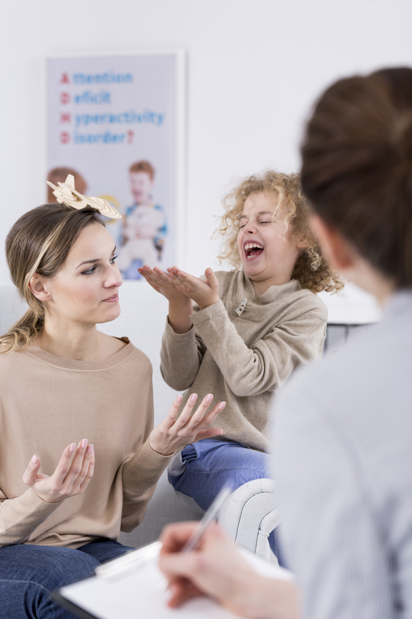 Mean boy and patient mother Mean boy and patient mother